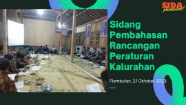 Sidang Pembahasan Rancangan Peraturan Kalurahan